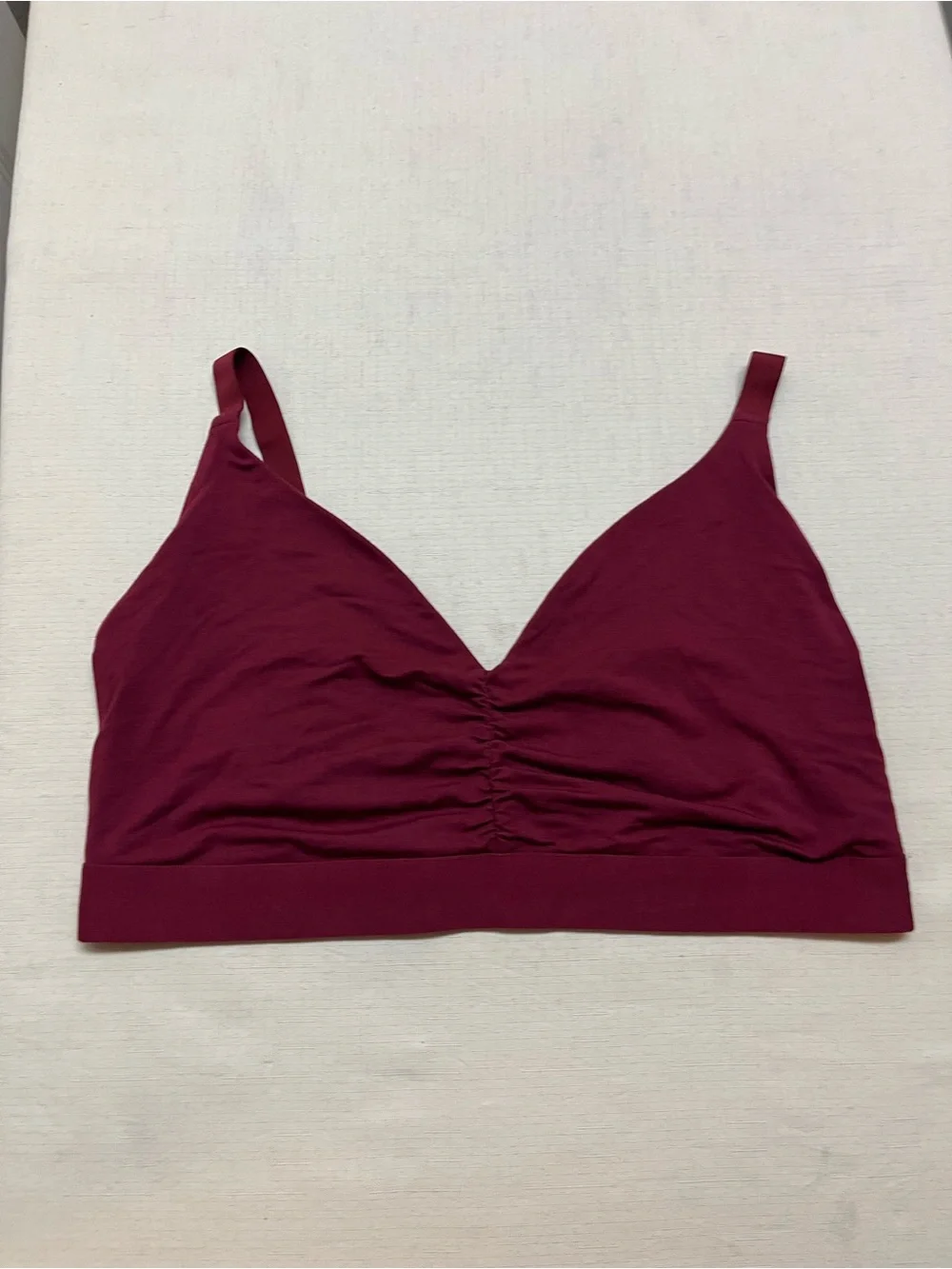 MeUndies 3X wine ultra modal ruched bralette